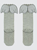Civil Girls Kız Çocuk Dizaltı Çorap 3-11 Yaş Gri
