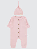 Civil Baby Bebek Patiksiz Tulum 1-6 Ay Pembe