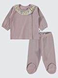 Civil Baby Kız Bebek Pijama Takımı 1-6 Ay Soft Lila