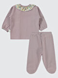 Civil Baby Kız Bebek Pijama Takımı 1-6 Ay Soft Lila