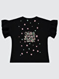 Civil Girls Kız Çocuk Tişört 6-9 Yaş Siyah