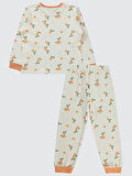 Civil Girls Kız Çocuk Pijama Takımı 6-9 Yaş Açık Somon