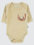 Civil Baby Kız Bebek Çıtçıtlı Badi 1-18 Ay Sütlü Kahve