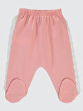 Civil Baby Yanı Dantelli 1-6 Ay Tek Alt Bebe - Pembe 3-6 Ay
