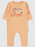 Civil Baby Kız Bebek Patiksiz Tulum 3-9 Ay Somon