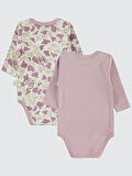 Civil Baby Kız Bebek 2'li Çıtçıtlı Badi 3-18 Ay Lila