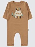 Civil Baby Erkek Bebek 2'li Patiksiz Tulum 3-9 Ay Kahve
