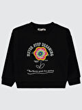 Civil Girls Kız Çocuk Sweatshirt 2-5 Yaş Siyah