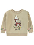 Civil Girls Kız Çocuk Sweatshirt 2-5 Yaş  Bej