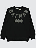 Batman Erkek Çocuk Sweatshirt 6-9 Yaş Siyah