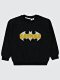 Batman Erkek Çocuk Sweatshirt 6-9 Yaş  Siyah