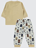 Civil Baby Erkek Bebek Pijama Takımı 6-18 Ay Sütlü Kahve