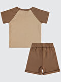 Civil Baby Erkek Bebek Şortlu Takım 6-18 Ay Kahve