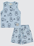 Civil Baby Erkek Bebek Şortlu Takım 6-18 Ay Açık Mavi