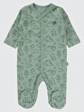 Civil Baby Erkek Bebek Patikli Tulum 1-6 Ay Soft Haki