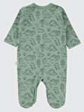 Civil Baby Erkek Bebek Patikli Tulum 1-6 Ay Soft Haki