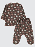 Civil Baby Kız Bebek Pijama Takımı 1-6 Ay Kahverengi