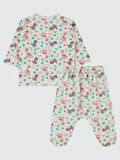 Civil Baby Kız Bebek Pijama Takımı 1-6 Ay Ekru
