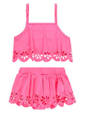 Civil Girls Lazer Kesim 2-12 Yaş Mayo Set - Pembe