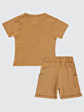 Civil Baby Erkek Bebek Şortlu Takım 6-18 Ay Taba