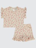 Civil Baby Kız Bebek Şortlu Takım 6-18 Ay Bej