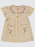 Civil Baby Kız Bebek Elbise 6-18 Ay Bej