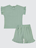Civil Baby Kız Bebek Şortlu Takım 6-18 Ay Mint