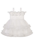 Civil Girls Güllü  2-5 Yaş Abiye - Beyaz5-6 Yaş