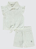 Civil Baby Kız Bebek Şortlu Takım 6-18 Ay Ekru