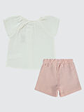 Civil Baby Kız Bebek Şortlu Takım 6-18 Ay Ekru