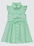 Civil Girls Kız Çocuk Elbise 6-9 Yaş Çağla Yeşili
