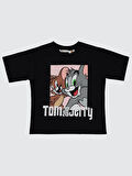Tom And Jerry Kız Çocuk Tişört 6-9 Yaş Siyah