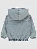 Civil Girls Kız Çocuk Kapüşonlu Ceket 2-5 Yaş Açık Mavi