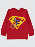 Superman Erkek Çocuk Pijama Takımı 2-5 Yaş Kırmızı