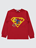 Superman Erkek Çocuk Pijama Takımı 6-9 Yaş Kırmızı