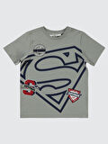 Süperman Erkek Çocuk Tişört 10-13 Yaş Gri