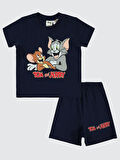 Tom and Jerry Erkek Bebek Takım 6-18 Ay Lacivert