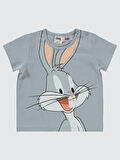 Bugs Bunny Kız Bebek Şortlu Takım 6-18 Ay Mavi
