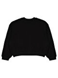 Civil Girls Düz 10-13 Yaş Sweatshirt - Siyah11-12 Yaş