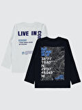 Civil Boys Erkek Çocuk 2'li Sweatshirt 5-13 Yaş Siyah