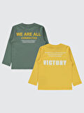 Civil Boys Erkek Çocuk 2'li Sweatshirt 5-13 Yaş Sarı