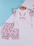 Baby Zz Kız Bebek Şortlu Takım 6-12 Ay Pembe