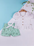 Baby Zz Kız Bebek Şortlu Takım 6-12 Ay Yeşil