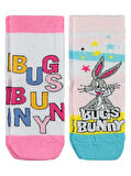Bugs Bunny Kız Çocuk 2'li Soket Çorap 3-11 Yaş Beyaz