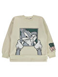 Bugs Bunny Kız Çocuk Sweatshirt 10-13 Yaş Tebeşir
