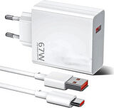 Hytech Store HY-W67 Type-c Hızlı Şarj Adaptörü 67w 