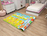 Animal Party Oyun Matı-Halısı 140x225cm | 12 mm, Darbe Emici, Isı Yalıtımlı, Çift Yönlü