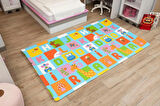 Animal Party Oyun Matı-Halısı 140x225cm | 12 mm, Darbe Emici, Isı Yalıtımlı, Çift Yönlü