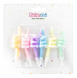 MUM PASTEL MAKARON SPIRAL RENGARENK KÜÇÜK 6 ADET