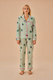 Suwen Panda Maskülen Pijama Takımı